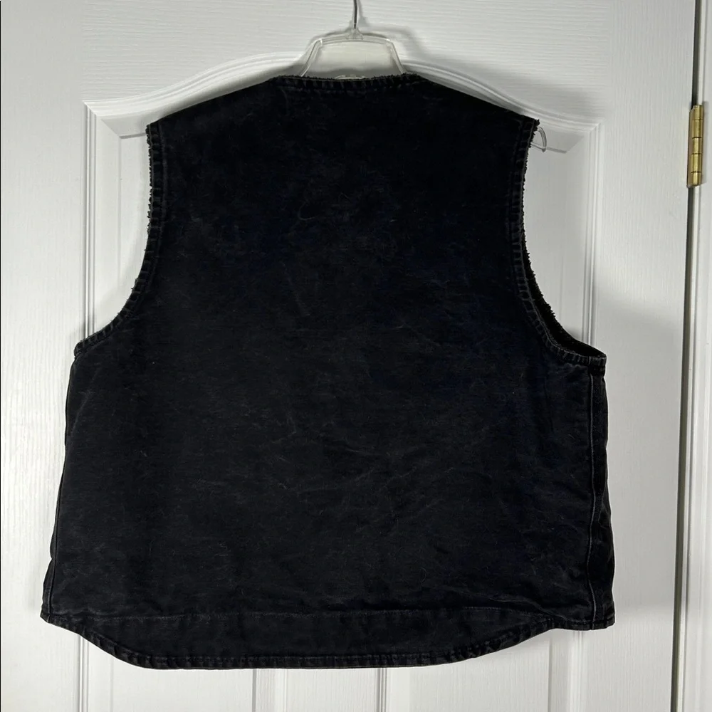 Carhartt Charcoal Black Sherpa Lined Vest 
V26-BLK Size L - Picture 5 of 5